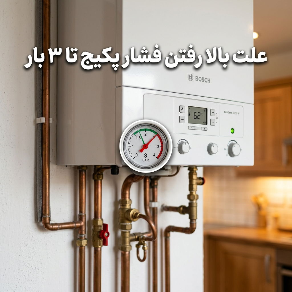 علت بالا رفتن فشار پکیج تا ۳ بار چیست؟ + خطرات و نحوه کم کردن فشار