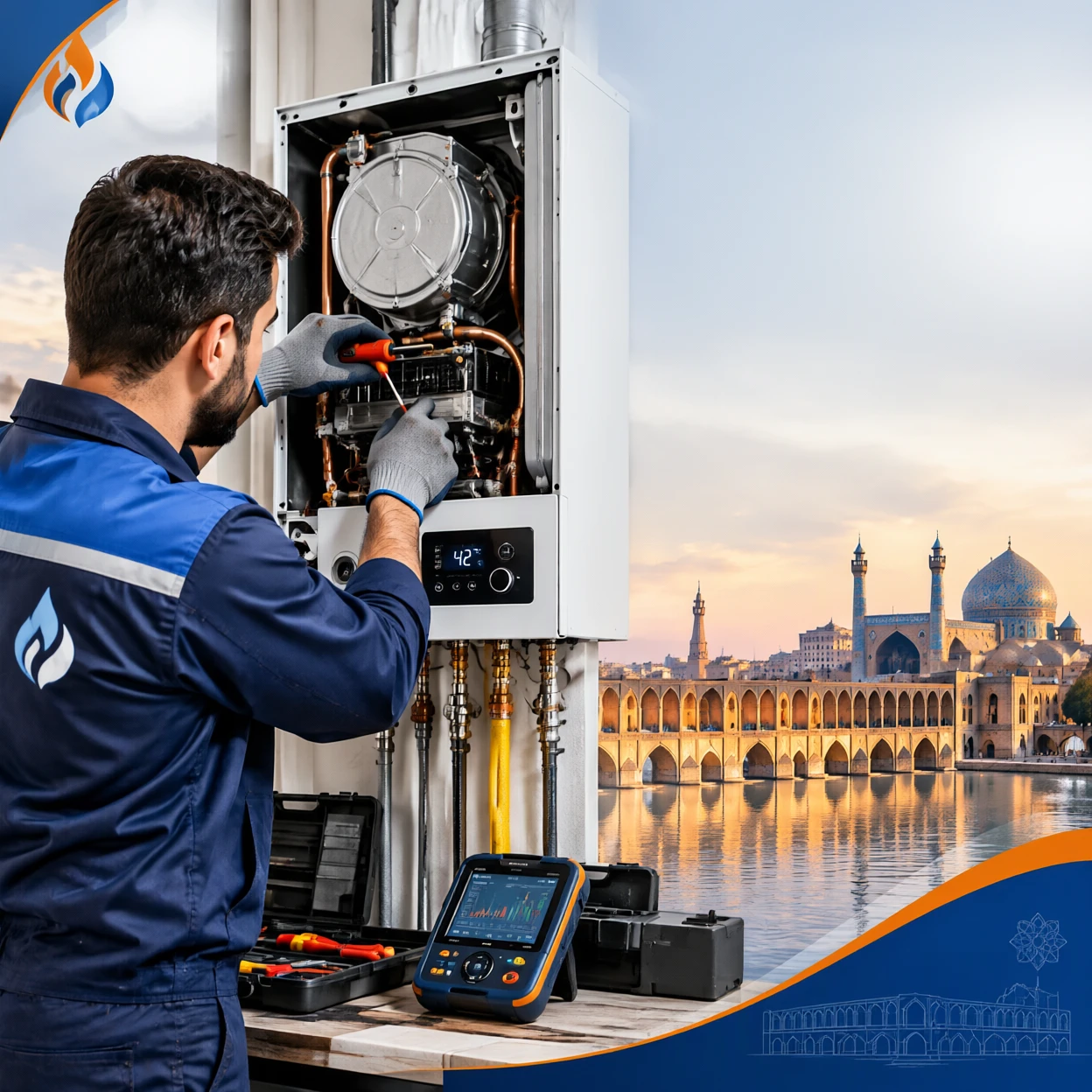 تعمیرات تخصصی پکیج در اصفهان؛ عیب‌یابی، رفع ارورها و سرویس انواع پکیج دیواری